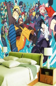 Пользовательские 3D обои Naruto Po обои японские аниме стены роспись для мальчиков спальня Телевизионная фон Современный декор комнаты Sasuke Cool Wall4405505