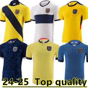 2024 Ekvador Futbol Forması 24 25 Dünya Kupası Ibarra Mena Preciado Milli Takım Yetişkin Erkek Futbol Gömlek Erkek Çocuk Kiti 2024 Tekdüzen Ev Uzak Sarı Mavi Kadınlar Top 888888