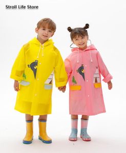 Bambini039s Long Rain Coat Boys and Girls Rain Giacca impermeabile per bambini Poncho Poncho Big Giallo in plastica gialla Capa de Chuva Gift ID7562247