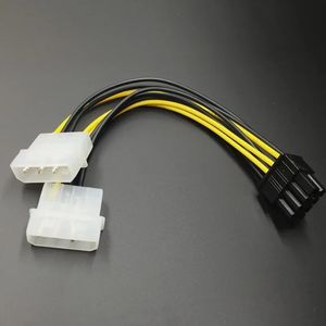 Новая от 18 п. 8PIN до двойной 4PIN видеокарты Сила шнура y Shape 8 Pin PCI Express до двухколастого 4 -контактного Molex графическая карта Powerfor Powerfor PCI Express Power Cable