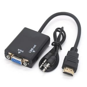 HDMI-совместимый адаптер с VGA HD Cable Cable Audio Выходные ПК Адаптеры VGA HDMI-совместимый адаптер ноутбука