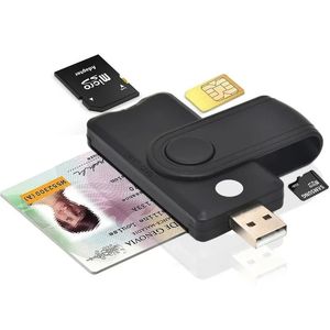 USB2.0 All-in-One Smart Card Reader SIM SD TF ID IC IC Сгрегатель смарт-карты Адаптер чтения смарт-карт.