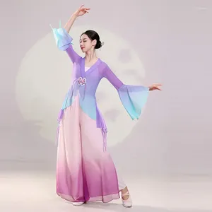 Sahne Giyim Klasik Antik Çin Halk Dans Elbiseleri Kadınlar İçin Kıyafet Göster Kostüm Hanfu Ayna Bodysuit Doğum Gece Elbise