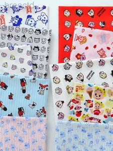 Tecido japonês de estilo de desenho animado ilustração fofa personagem cômica Crianças Chintz para costurar vestidos de roupas por meio metro d240503
