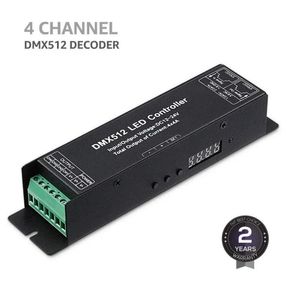 Ekran Dijital Tüplü LED Denetleyici DMX512 Decoder Sürücü Dimmer DC 12 24V 3X4A RGB LED şerit ışıkları (3 kanal)