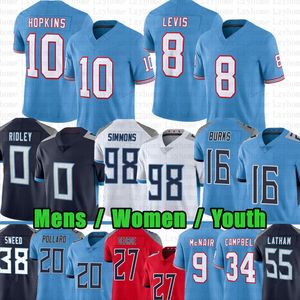 Will Levis Ridley DeAndre Hopkins Futbol Forması Treylan Burks Tony Pollard Jeffery Simmons Eddie George Steve McNair L'Jarius Sneed Tyjae Spears JC Latham Rudolph