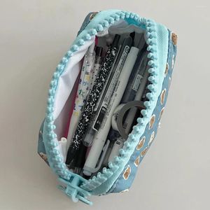 Depolama Çantaları Kalem Kılıfı Mavi Yüksek Kapasiteli Renk Moda Kalınlaştırılmış Kenar Çok İşletme Uygulaması Modern Minimalist