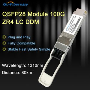 QSFP28 100G 80KM ZR4 Optik Modül 100GBase-Zr4 1310NM LWDM LC DDM QSFP28 Yüksek Hızlı Fiber Anahtar