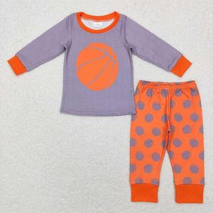 Giyim Setleri Toptan erkek bebek yürümeye başlayan çocuk pijama kıyafeti bebek uzun kollu siyah beyaz topu pantolon pantolonlar geceleme çocukları çocuk pijamaları