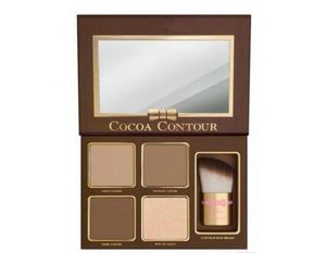 1pcs/ Brand Cocoa Contour Highlighters Palette Nude Color Cosmetics Concealer Makeup Шоколадные тени для век с контуром Buki Brush 2269142