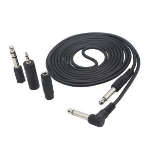 Аксессуары гитарный кабель 3M Подключение кабеля для электрогитарной басовой клавиатуры Аудио -кабель для снижения шума 6,35 3,5 мм заглушки