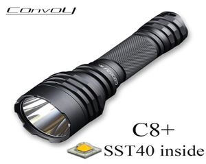 Конвой светодиод C8 Linterna LED SST40 Высокий мощный флэш -световой свет черный фонарик 2000 лм кемпинг по пешеходной рыбацкой лампе Light7747810