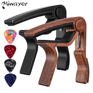 Aksesuarlar Miwayer Gitar Capo 6 String Steel Acustic ve Elektro Gitar için 4 Seçili Ücretsiz