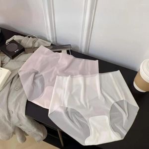 Calcinha feminina feminino sem rastrear mulheres ultra finas de gelo renda de seda de cueca no meio da roupa de cueca respirável