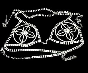Seks Gümüş Altın Renk Vücut Zinciri Kolye Kadınlar için Flaş Parlak Kristal Rhinestone Sutyen Bikini Vücut Takı Seks Oyuncakları7554331