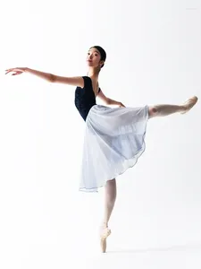 Стадия носить взрослые шифоновые кружевные балетные юбки балета балерина тренировочная длина колена