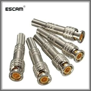 5pcs/lot BNC erkek konnektörü rg-59 koaksik kablo pirinç uç kıvrım kablosu vidalama cctv kamera bnc konektör anpwoo bnc01 tarafından