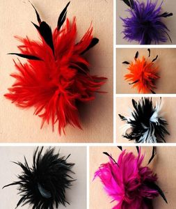 2020 Moda Kadın Parti Düğün Çiçek Tüy Head Saç Klip Barrette Şapkası Gelin Bandı Göbek Dans Latin Dans Saçpin8296163