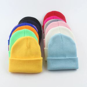Crianças -pais Novo algodão coreano acrílico Cap Spring Autumn Winter Baby Hat Baby
