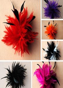 2020 Moda Kadın Parti Düğün Çiçek Tüy Head Saç Klip Barrette Şapkası Gelin Baş Bandı Göbek Dans Latin Dans Saçpin2172187