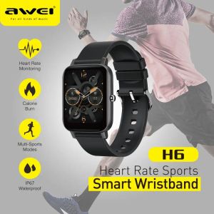 Браслеты awei h6 Smart Watch Fitness Tracker для женщины для мобильных телефонов IP67 Строительство в области артериального давления в отношении здоровья