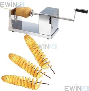 Patates dilimleyici 3mm kalınlığında kasırga yapmak Patates kolay çalışma Tam paslanmaz çelik dayanıklı Dilimler kullanarak 1pcs38963954906090