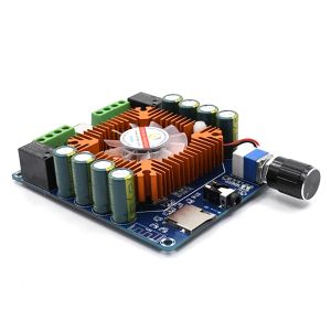 Amplifikatör TDA7388 50W*4 4CHANNEL Dijital Ses Amplifikatör Kartı BluetoothCompatible TF Kart Aux Audio Giriş XHA393 DC 12V18V