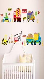 Экскаватор блендер грузовик подъемник вилочного погрузчика на стены на стенах для детей декор декора для детских комнат городской строительный грузовик приложение 8425097