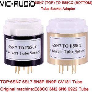 Amplifikatör 1pc Vakum Tüp CV181 6SL7 6N8P 6N9P 6SN7 ila E88cc ECC88 6DJ8 6N2 6922 DIY Audio Vakum Tüp Amplifikatör Dönüştürücü soket adaptörü