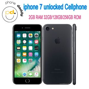 Apple iPhone 7 Cep Telefonu 32GB/128GB/256GB ROM Orijinal 4.7 'ISS LCD 2GB RAM iOS A10 Dört Çekirdek NFC Parmak İzi Kilitli 4G LTE MobilePhone