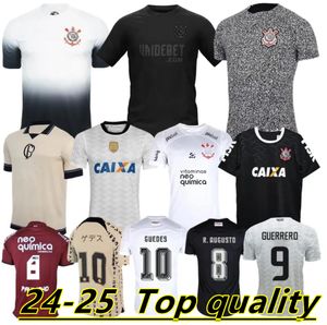 2024 2025 Jerseys de futebol coríntio Yuri Alberto Paulinho 24 25 Camisetas de Footb Gustavo Special Guedes Club Futebol Camisa Terceiro Japão 10 anos Homens Crianças Mulheres 8888