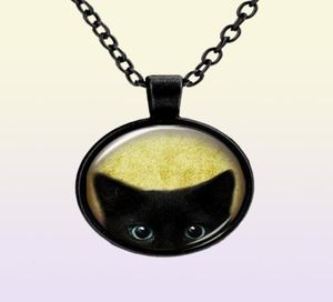 Индивидуальные винтажные стеклянные кошки заклинание серебряное антикварное бронзовое бронзовое магии
