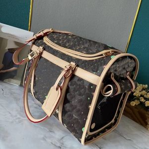 Orijinal Sipariş 10A M42021 Yeni Model Gelecek Pet Kutusu Dikdörtgen Köpek Kafesi Havalandırma Net Soylu Uygunluk Orijinal Fabrika Old Flower High-End Bag Tasarımcı Çanta