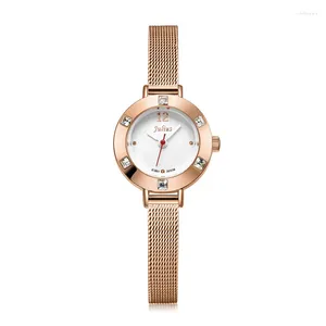 Нарученные часы Julius mini Women Watch Japan Quartz Lady Mall Hours Heart Fore Fashion Braslet Bracelet Girl's Gift No Box