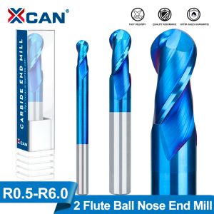 Glassnijder xcan freze biti 2 flüt topu burun uç değirmeni R0.56.0 Tungsten karbür cnc yönlendirici bit ucu freze kesici cnc hine freze aracı