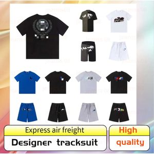 Дизайнерская летняя Trapstar Set Set Set Shirt Shorts Summer Sportswear для мужчин сет