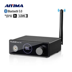 Amplifikatör AIYIMA CSR8675 Bluetooth Alıcı Araç Çözücü ES9038 DAC APTXHD LDAC HIFI KÖTÜ KODODER AMPLİFİCİ KOAXIAL OPTİK 24 BIT 192KHz