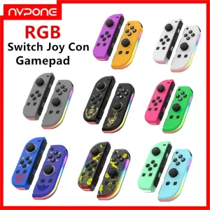 Fareler 1 Çifti Kablosuz Gamepad Sensörü Joypad Nintendo Switch için 6Axis Gyroscope Var Joy Con Controller Konsolu Beyaz LR Kabuk Yeşil