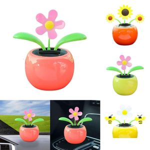 Caixa de lenços de papel de carro Novo painel Flower Suower Decoração de dança solar Ornamentos para Office da janela Home Drop Delivery Automobiles Mot Dhpm4