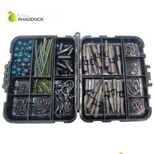 Рыбацкие аксессуары Shaddock 160pcsbox beadShookStubessWivels с причудливыми терминалами терминала для карпов с капля