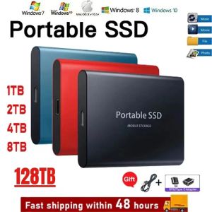 Sürücüler SSD Harici 1 TB 16TB Mobil Katı Hal Sürücüsü Flash Drive Taşınabilir TypeC USB Mini Yüksek Hızlı Aktarım Flash Bellek Cihazı