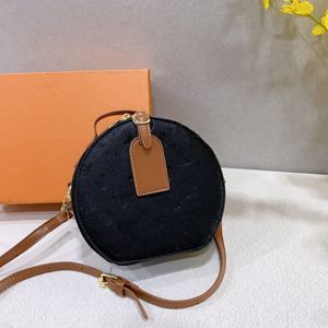 Boite Chapau Soul Round Bag Lüks Tasarımcı Kadın Çanta MM PM Mini Omuz Çapraz Vücut Çanta Klasik Baskılı Deri Ayarlanabilir Kayış Mini Boite Chapeaux Çanta