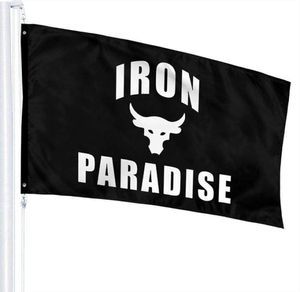 Demir Paradise Flags 3x5ft Spor Kulübü Açık İç Mekan Özel 3x5ft Baskılı Polyester Çift Dikiş Pirinç Gromets7763861