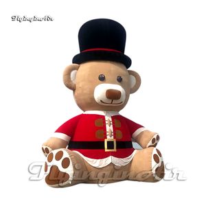Großhandel große Plüsch aufblasbare braune Bären Weihnachts -Cartoon -Tiermodell Niedliche Luft in die Luft sprengen