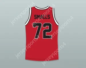 Özel Nay Mens Gençlik/Kids Biggie Smalls 10 Bad Boy Kırmızı Basketbol Forması Yama Top Dikişli S-6XL