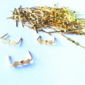 Minyatürler Ücretsiz Kargo 1000 PCS L33mm Krom / Altın Kelebek / Tie Clips, Kristal Avize Boncuk Konnektörü Metal Bowtie Kelebek.