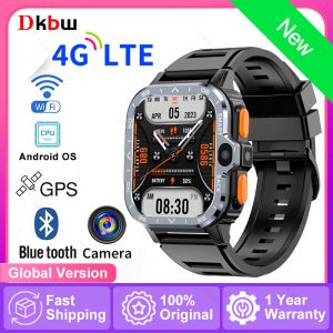 Смотреть Android OS Extra Power 4G LTE Smart Watch с GPS сочетает в себе Video Voice WiFi вызывает обмен сообщениями NFC 2 Камеры Бесплатная потоковая музыка