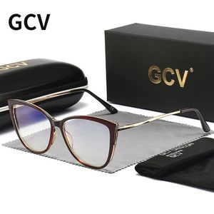 GCV Женщины Blue Light Blocking Oclesses Sexy Fashion Cat Eye Eglasses пьет анти -синий Ray Computer Game Glasse Ultralight Frame 240430