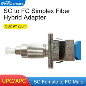 Fiber Optik Konnektör SC Kadın To FC Erkek Simpleks Tek Modlu Hibrid Fibrid Optik Adaptörü UPC/APC FC-SC Fiber Kuplör