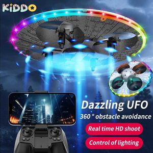 Dronlar RC İHA Köpük İHA UFO Kamera Aydınlatma ile Hava Mini İHA Oyuncak WX dört eksenli uçaktan kaçınmak için akıllı engeller